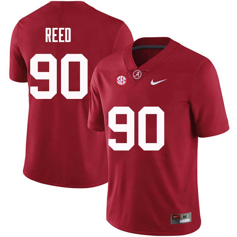 Men #90 Jarran Reed Alabama Crimson Tide College Football Jerseys Sale-Crimson